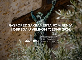 Raspored ispovijedi i obreda Velikoga tjedna 2024.